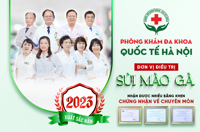 phòng khám đa khoa quốc tế Hà Nội tự hào là đơn vị điều trị sùi mào gà nổi bật năm 2023 